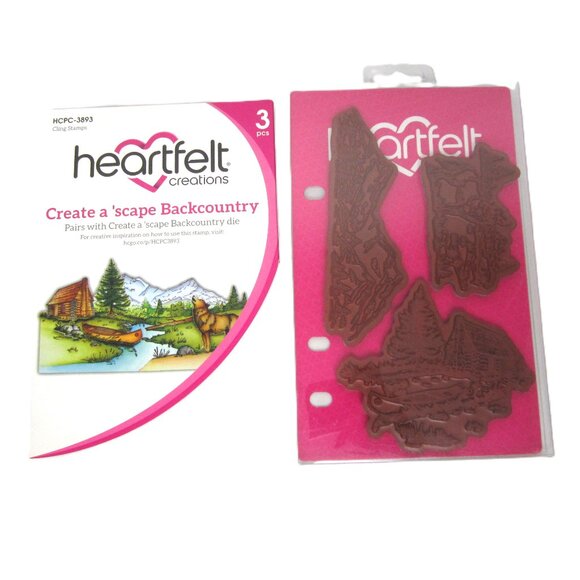 Heartfelt Creations Create a "Scape Backcountry Cling Stamps Nature Camping - Picture 1 of 2